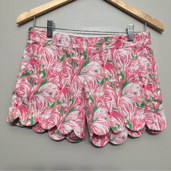 Lilly Pulitzer Pink Colony Flamingo Buttercup Shorts 🦩 - Picture 1 of 6